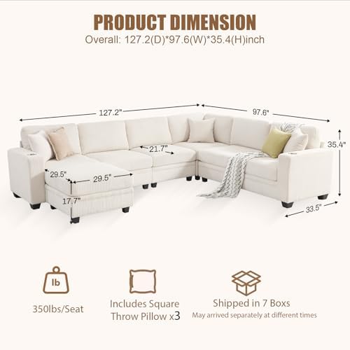 127" Modular Sectional Couch - Image 2