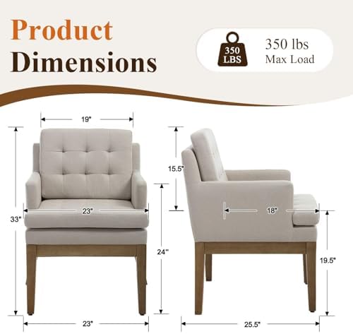 Upholstered Tufted Dining Chairs - Image 2