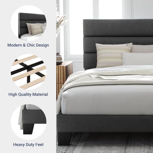 Allewie Cal King Size Platform Bed Frame - Image 5