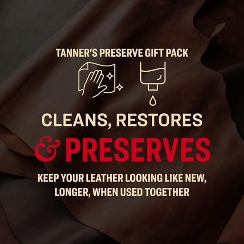 Tanner's Preserve Leather Cleaner & Conditioner Gift Set, Rejuvenates & - Image 4