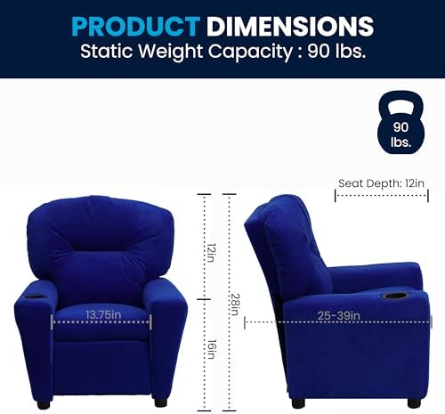 Flash Furniture Chandler Microfiber Kids Recliner - Image 3