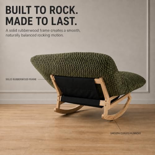 Oversized Rocking Chair, Extra Wide Plush Lounge Chair - Image 6