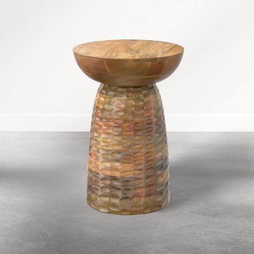 SIMPLIHOME Boyd 13" Wide Solid Mango Wood Table in Honey Earthtone by SimpliHome