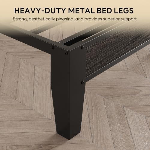 LIKIMIO King Bed Frame with Storage Headboard and Charging Station - Image 7