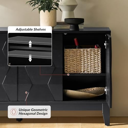 HULALA HOME Mid Century Sideboard Buffet Cabinet - Image 3