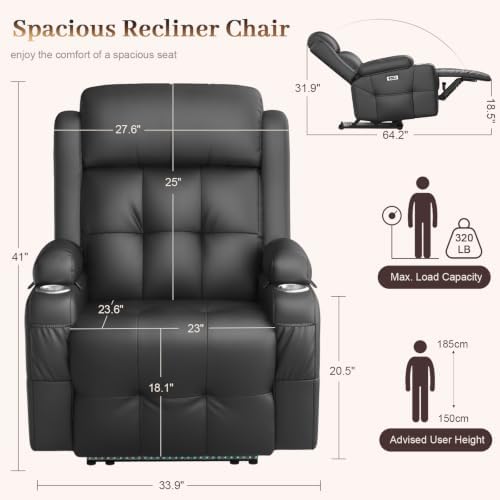 Reclining Loveseat Sofa, RV Loveseat Recliner Wall Hugger Couch, Home Theater - Image 2