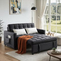 Leather Sleeper Sofa Bed with Adjustable Backrest & Pillows by Outdoorchairs
