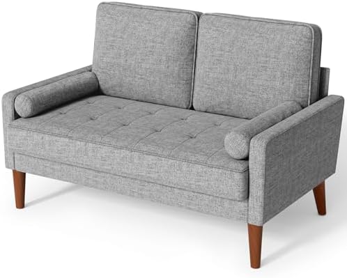 Light Grey 121 cm 2 Seater Sofa Small Sofa by Vesgantti