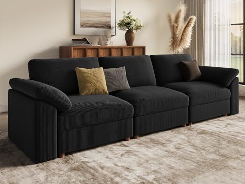 EASE MOOSE 3-Seat Cloud Sectional Sofa, Modern Comfy Deep Seat - Image 3