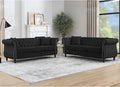 80" 2 Piece 3-Seater Velvet Chesterfield Sofa by Kolavess