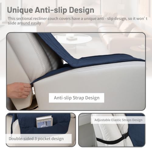 Waterproof Sectional Reclining Couch Covers L Shaped Recliner Sectional Sofa - Image 5