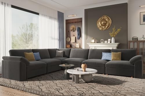 EASE MOOSE Oversized Sectional Modular Couch, Large L Shape Sectional Sofa by EASEMOOSE