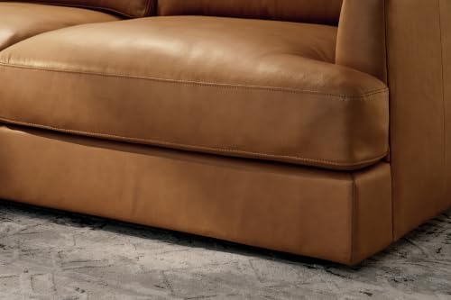 Valencia Serena 108" Full Leather Sofa Sectional Couch, Left Bumper - Image 6