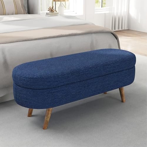 43.5" Ottoman with Storage, Storage Ottoman Bench with Safety Hinge, Bed End - Image 3