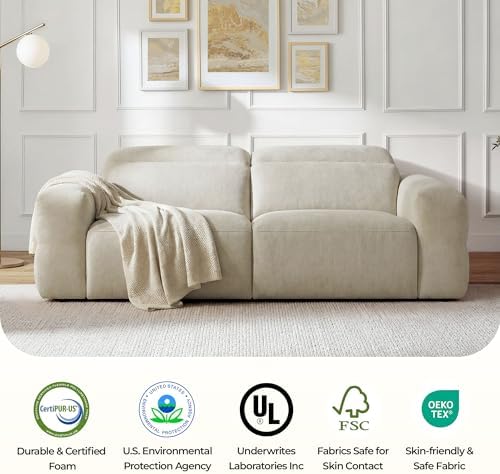 CHITA 92" Power Loveseat Recliner Sofa, Wall Hugger Reclining Sofa - Image 6