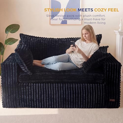 MAXYOYO Boneless Couch, 59-Inch Couch in a Box, Deep Loveseat - Image 5