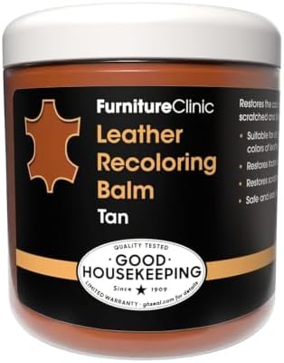 Furniture Clinic Leather Recoloring Balm, Tan Leather Dye by FurnitureClinic