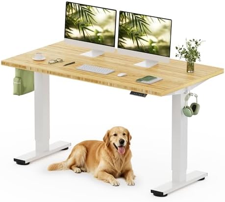 FLEXISPOT 55" x 28" Solid Bamboo Standing Desk by Unknown