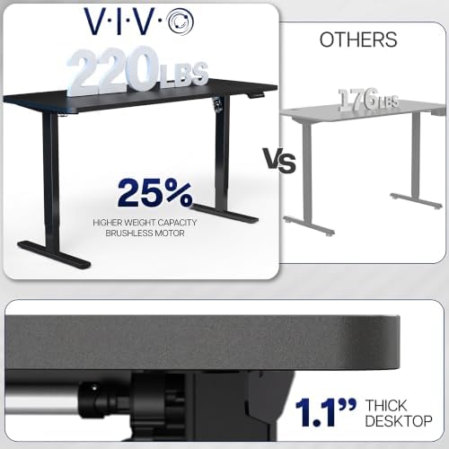 VIVO Dark Walnut 60 x 24 in Standing Desk, DESK-KIT-1G6D - Image 5