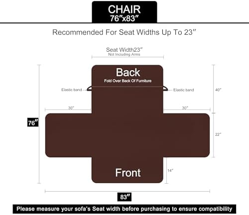 U-NICE HOME Reversible Recliner Chair Covers - Image 6