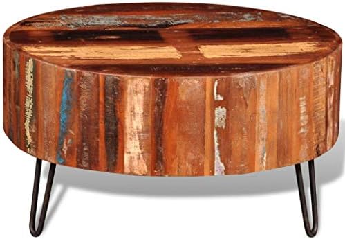 SKM Coffee Table Solid Reclaimed Wood Round - Image 6