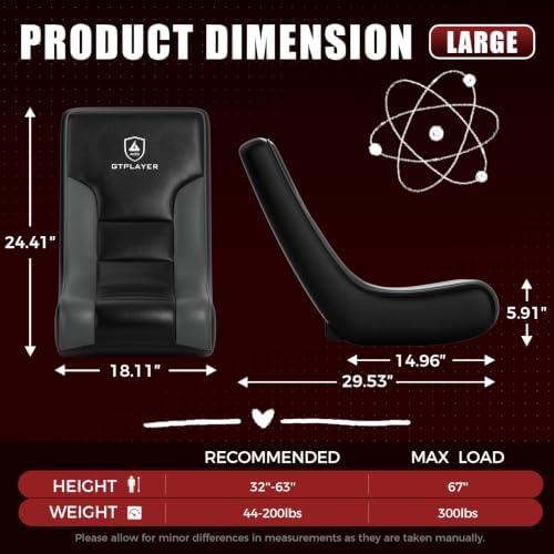 GTPLAYER Floor Rocking Gaming Chair – Floor Rolling Game Chairs - Image 3