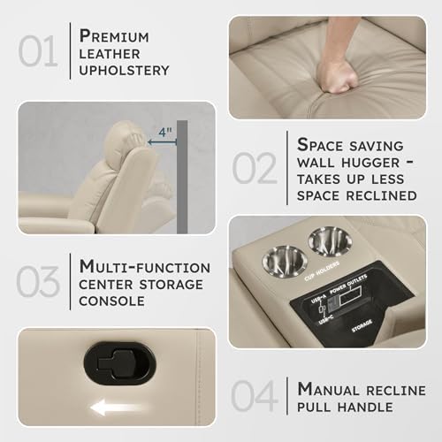 Lexicon Top Grain Leather Match Manual Double Reclining Loveseat - Image 3
