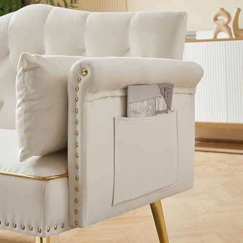 hansones 55-Inch Modern Velvet Loveseat Sofa - Image 6