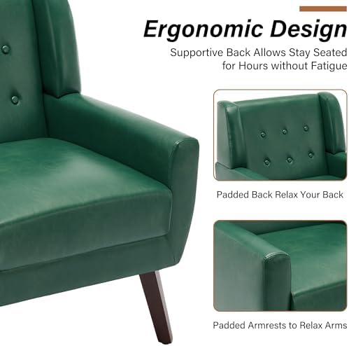 Accent Chair, Upholstered Armchair in PU Leather - Image 5