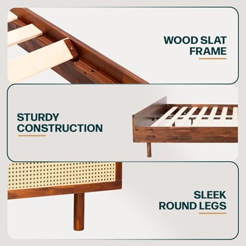 Bme Nancy Signature Bed Frame, Queen Bed Frame and Headboard Unique Geometric - Image 5
