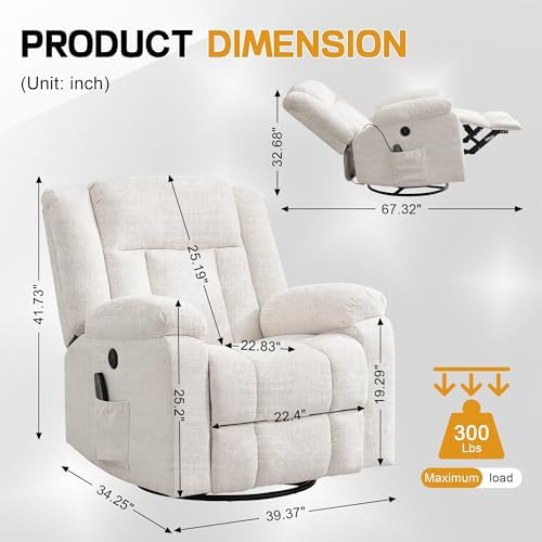 Korser Rocker Recliner, Glider Recliner Chairs - Image 2