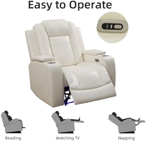 Power Recliner Loveseat Set, Leather Reclining Sofa Sectional Couch, 2 Seater - Image 6