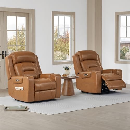 Watson & Whitely Oversized Genuine Leather Power Recliner Chair - Image 2