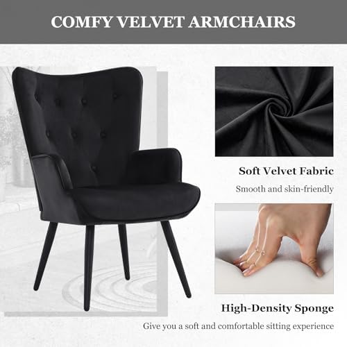 Furnimart Accent Chairs Set of 2, Wingback Corner Chairs - Image 6