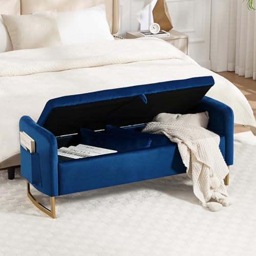 48in End of Bed Bench, Modern Storage Bench - Image 3