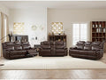 ANJ 3-Piece Manual Reclining Sofa Set, Premium Genuine Leather Reclining Sofas by ANJ