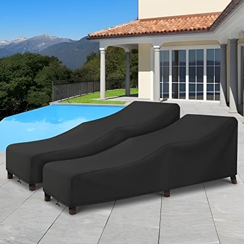 Arcedo Outdoor Chaise Lounge Chair Cover 2 Pack - Image 7