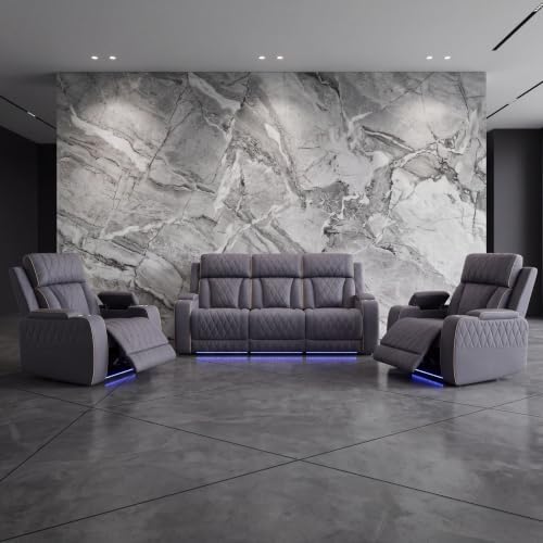 Leather Power Recliner Sofa Set - Image 3