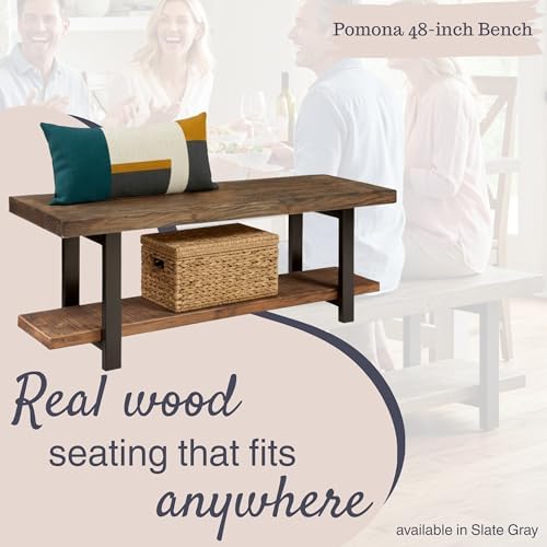 Pomona Solid Wood Entryway Bench - Image 4
