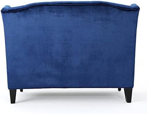 Modern Tufted Velvet Wingback Loveseat, Tufted Velvet 2 Seat Couch Sofas - Image 7