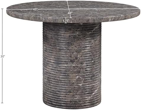 Meridian Furniture 758Brown-DT Rapallo Collection Art Deco Indoor/Outdoor - Image 3