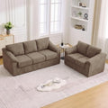 Boneless Couch Sets, Modern 3 Seater Sofa and Loveseat Sofa, Floor Cloud Couch by UMBFUN
