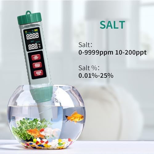 Digital Salinity Tester Pool Saltwater Tester pH and Salt Meter - Image 6