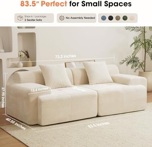 84" Modular Loveseat Couch - Image 2