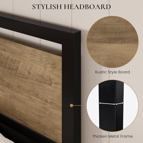 SHA CERLIN Heavy Duty Full Size Bed Frame - Image 4