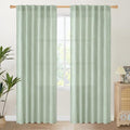 YoungsTex Sage Green Linen Curtains 80 Inch Length by YoungsTex