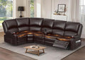 Manual Reclining Sectional Sofa Set, 5 Seats 1+1+3 Leather Reclining by SavortheHappyMoments