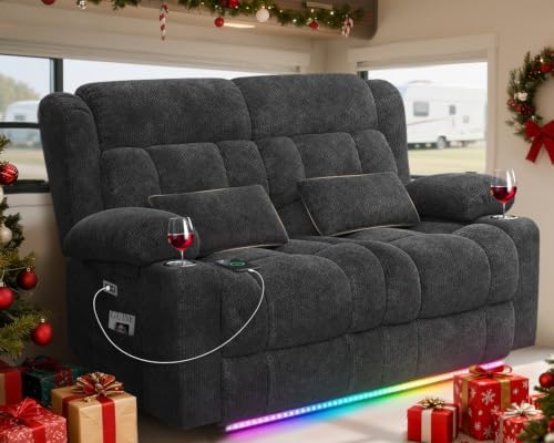 Power Loveseat Recliner Sofa, RV Reclining Loveseat by MisUMis