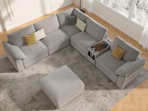 EASE MOOSE Oversized Sectional Modular Sofa, Large v Shape Sectional Couch - Image 3