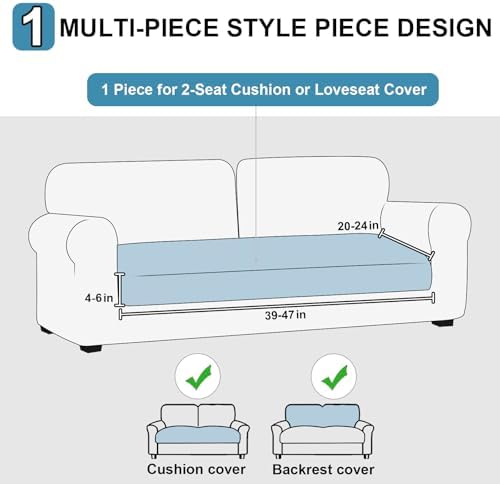 NAISI Waterproof Couch Cushion Covers Thick Velvet Fabric Washable Sofa - Image 4